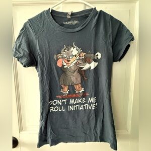 Women's Graphic Tee D&D Warrior Dungeons Dragons RPG Woman’s Size Small